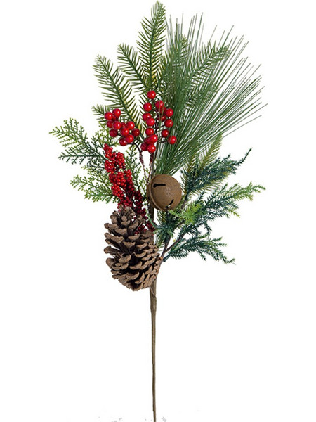 Κλαδί mixed pine κουκουνάρια κ berries 68cm Homeguru MS637