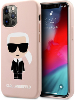 Karl Lagerfeld Silicone Iconic Back Cover Pink (iPhone 12 Pro Max)