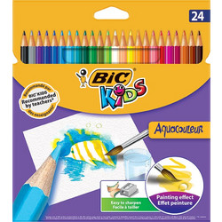 BIC Kids Aquacouleur Ξυλομπογιές Ακουαρέλας Σετ 24τμχ