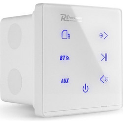 POWER DYNAMICS A100W Εντοιχιζόμενος Ενισχυτής Αφής Ισχύος 4x 20Watt Με Bluetooth / FM / USB / SD / MP3 Σε Λευκό Χρώμα
