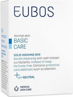 Eubos Solid Washing Bar Blue Μπάρα Σαπουνιού Καθαρισμού Προσώπου για Ακμή 125gr