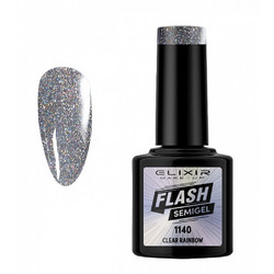 Elixir Flash 1140 Clear Rainbow Glitter Ημιμόνιμο Βερνίκι Νυχιών 8ml