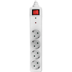 Πολύπριζο Ασφαλείας Sonora 4x Schuko SPSW401 White 1.5m (230-0034)