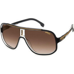 Carrera CA1058/S 2M2/HA Ανδρικά Γυαλιά Ηλίου Oversized Κοκάλινα Μαύρα με Καφέ Degradee Φακό