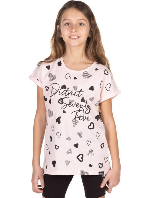 District75 Παιδικό T-Shirt Κοντομάνικο Ροζ 123KGSS-696-0P9