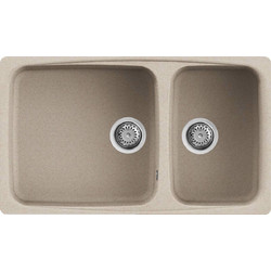 Elleci Fox 450 Ένθετος Νεροχύτης Γρανίτη Bianco Antico 86x50cm