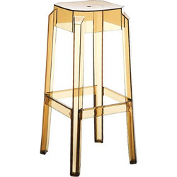 Σκαμπό Μπαρ FOX 75 Amber Transparent 36x36x75 εκ