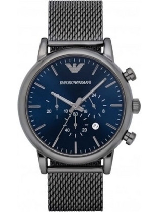 Emporio Armani Ανδρικό Ρολόι Χρονογράφος με Ασημί Μεταλλικό Μπρασελέ AR1979