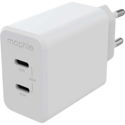 Mophie Speedport Φορτιστής Χωρίς Καλώδιο με 2 Θύρες USB-C 45W White
