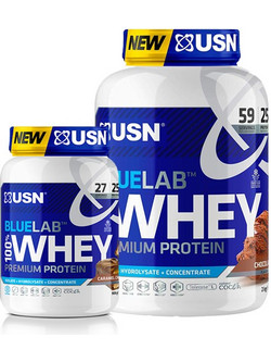 USN BlueLab 100% Whey Premium Banana Πρωτεΐνη Ορού Γάλακτος Γράμμωσης 908kg