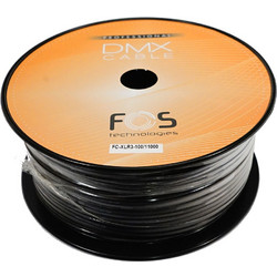 Fos Technologies FC-XLR3-100 - Επαγγελματικό καλώδιο DMX 110Ω σε πλαστική συσκευασία κουλούρας 100 μέτρα