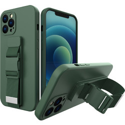 Hurtel Rope Case Θήκη iPhone 12 Pro Max Dark Green 03