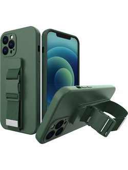 Hurtel Rope Case Θήκη iPhone 12 Pro Max Dark Green 03