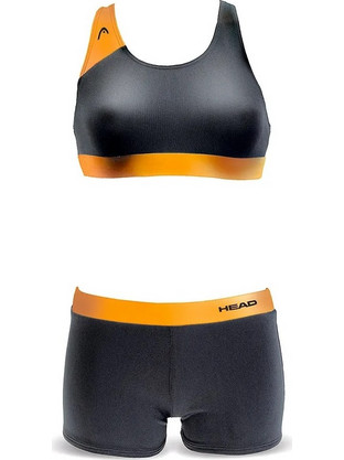 Head Active Splice Plus Αθλητικό Γυναικείο Μαγιό Bikini Set Μαύρο Πορτοκαλί BKOR-11C