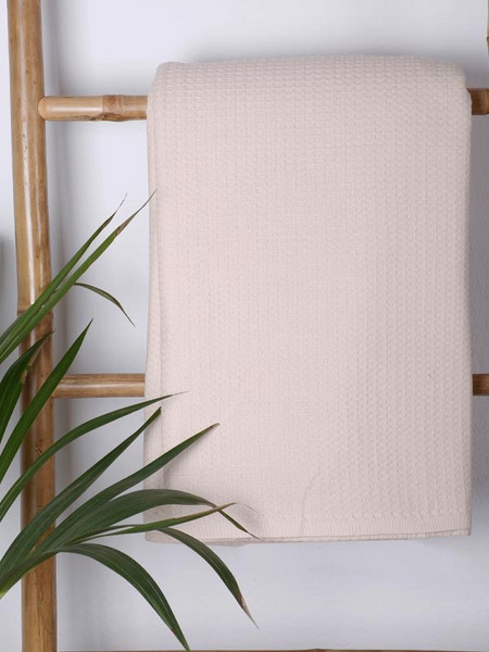 Κουβέρτα Πικέ Cotton Μπεζ Μονή (165x265)