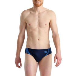 Arena Briefs Graphic Αθλητικό Ανδρικό Μαγιό Σλιπ Μπλε 005536-700