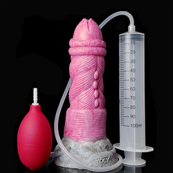 Kinksters Monster Plost Ρεαλιστικό Dildo με Βεντούζα Όρχεις & Δυνατότητα Εκσπερμάτωσης 18cm Ροζ