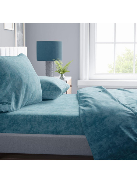 Dimcol Σετ Σεντόνια Υπέρδιπλα Βαμβακερά 240x270 Shadow 20 Turquoise