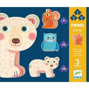 Παιδικό Puzzle Djeco Το Δάσος 3 in 1 9 + 12 + 16 Κομμάτια