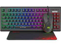 Marvo CM310 Σετ Gaming Πληκτρολόγιο TenKeyLess RGB Black