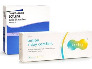 Bausch & Lomb Soflens Daily Disposable Lenjoy Day Comfort Ημερήσιοι Φακοί Επαφής Υδρογέλης 90τμχ