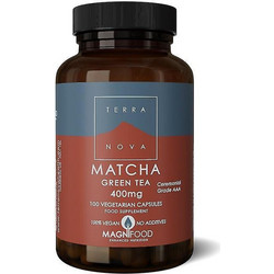 TerraNova Matcha Green Tea Συμπλήρωμα Διατροφής με Πράσινο Τσάι 400mg 100 Κάψουλες