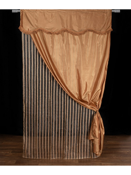 Silk Fashion Κουρτίνα με Τούνελ 150x280 Maria Χρυσή