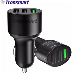 Tronsmart C3PTA 42W 3-Port USB Car Charger Qualcomm Certified Quick Charge 3.0