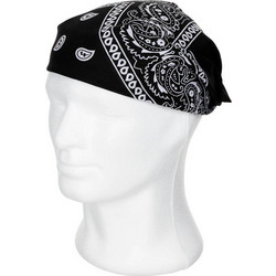 MFH Bandana 55x55cm Cotton - Black / White