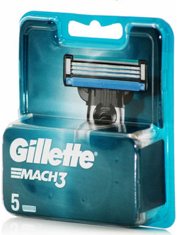 Gillette Mach 3 Ανταλλακτικά Ξυραφάκια με 3 Λεπίδες & Λιπαντική Ταινία 5τμχ