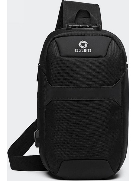 Ozuko Ανδρική Τσάντα Στήθους Μαύρη 9270