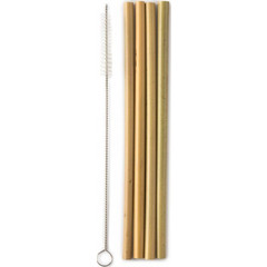 The Humble Co. Straw Καλαμάκια Από Μπαμπού Καφέ 4 τμχ