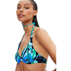Desigual Bikini Top Τιρκουάζ 23SWMK36-5000