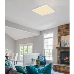 Φωτιστικό Μπάνιου Πλαφονιέρα Sapana LED 24W 3000K 2300Lm Πλαστικό Λευκό