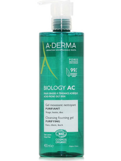 A-Derma Biology AC Cleansing Foaming Purifying Gel Καθαρισμού Προσώπου για Ακμή 400ml