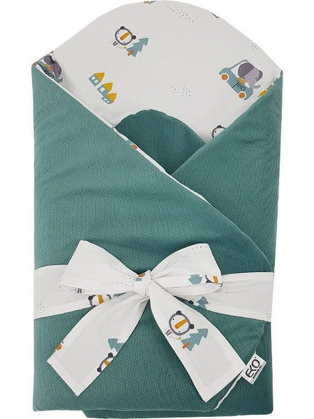 Ekokids Cars Κουβέρτα Αγκαλιάς Βαμβακερή 75x75 Κυπαρισσί
