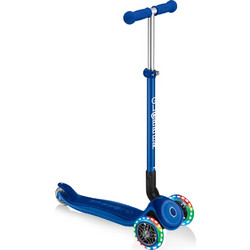 Globber Wheels Primo Foldable Plus Lights Jr. Αναδιπλούμενο Παιδικό Πατίνι Τρίτροχο με Φωτάκια Μπλε