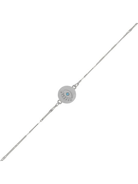 Prince Γυναικείο Βραχιόλι Μάτι από Ασήμι 925 16-19cm BR349-1Q