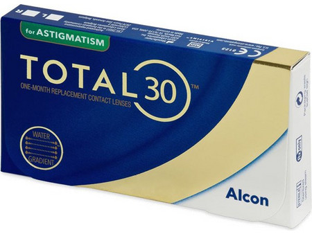 Alcon Total30 Μηνιαίοι Φακοί Επαφής Πολυεστιακοί Σιλικόνης Υδρογέλης με Φίλτρο UV 3τμχ