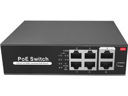 Etherne Switch (Poe+) 6 Θυρών 10/100Mbps 4+2 With Distance Ability 250M