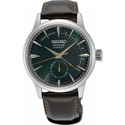 Seiko Presage Ανδρικό Ρολόι Αυτόματο με Καφέ Δερμάτινο Λουράκι SSA459J1