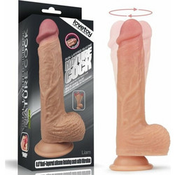 Dual layered Silicone Rotating Nature Cock Liam Flesh
