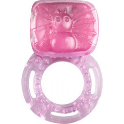 EasyToys Vibrating Cock Ring Clitoris Stimulator Ελαστικό Δαχτυλίδι Πέους Σιλικόνης με Δόνηση Ροζ