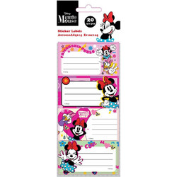 ΕΤΙΚΕΤΕΣ ΑΥΤΟΚ MINNIE 20ΤΕΜ 5ΦΥΛΛΑ,Ετικέτες Τετραδίων