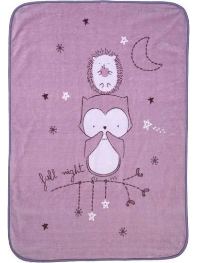 Nef-Nef Forest Friends Orchid Κουβέρτα Αγκαλιάς Βελουτέ 75x100 Μωβ