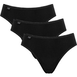 Sloggi 24/7 Tai Βαμβακερά Γυναικεία Slip Μαύρα 3Pack 10167192-0004