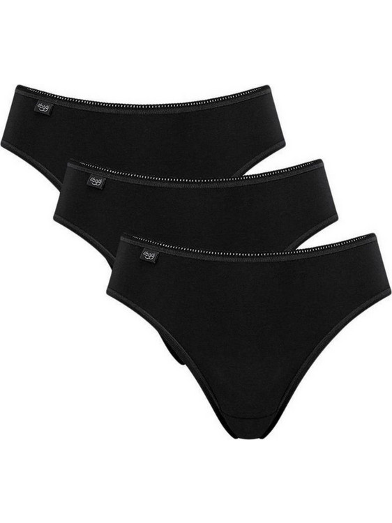 Sloggi 24/7 Tai Βαμβακερά Γυναικεία Slip Μαύρα 3Pack 10167192-0004