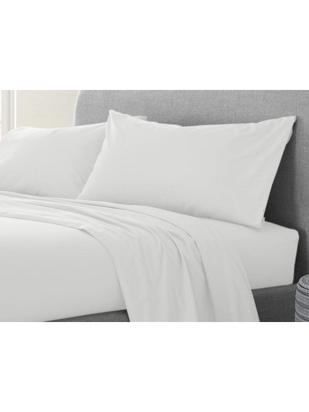 Γαρύφαλλο Σεντόνι King Size Βαμβακερό με Λάστιχο 180x200+30 Reactive Εκρού