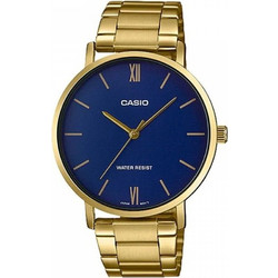 Casio Ανδρικό Ρολόι με Χρυσό Μεταλλικό Μπρασελέ MTP-VT01GB-2B