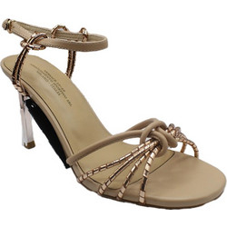 Versace 19V69 Γυναικεία Πέδιλα Nude με Λεπτό Χαμηλό Τακούνι AMSR931-3011
